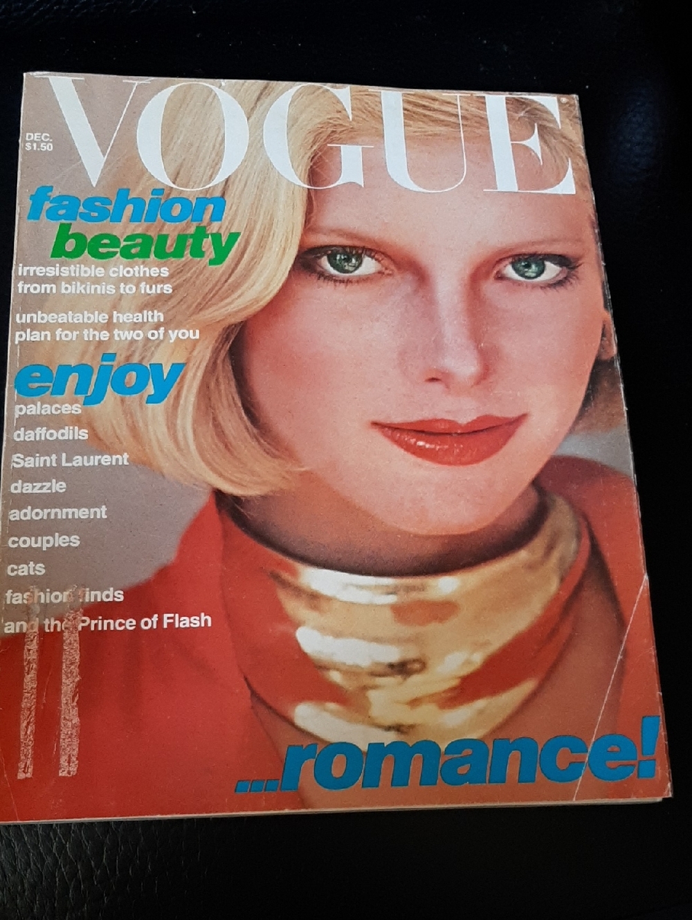 Vogue December 1976 Saint Laurent Cheryl Tiegs Lisa Tsylor